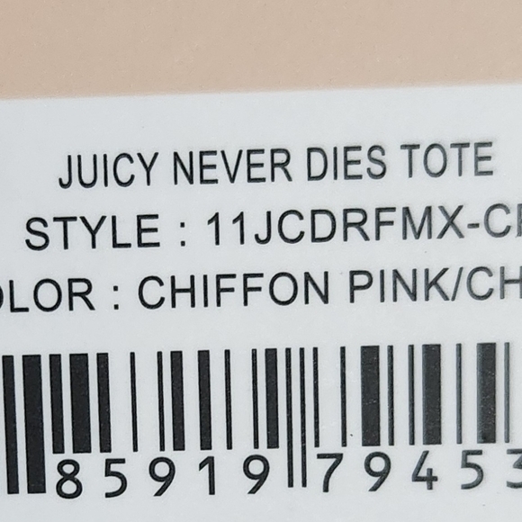 Juicy Couture Juicy Never Dies Tote NWT Daydreamer - Picture 9 of 9